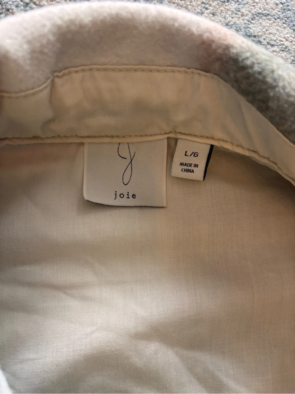Joie Neutral Plaid Shacket in Cream, Green & Brown